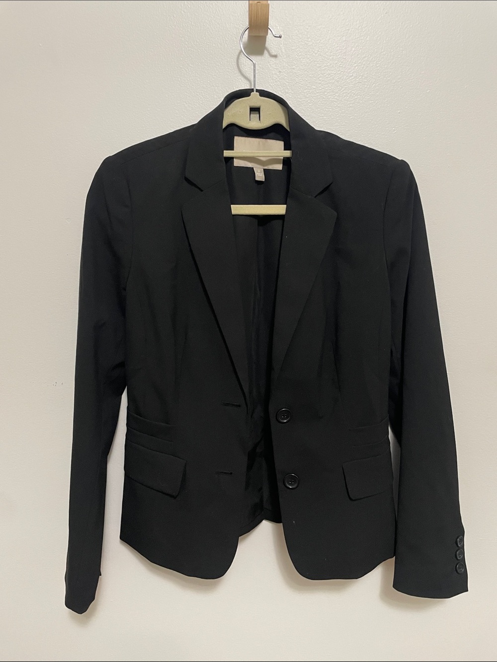 Banana Republic Women's Black Tailored Two-Button Blazer